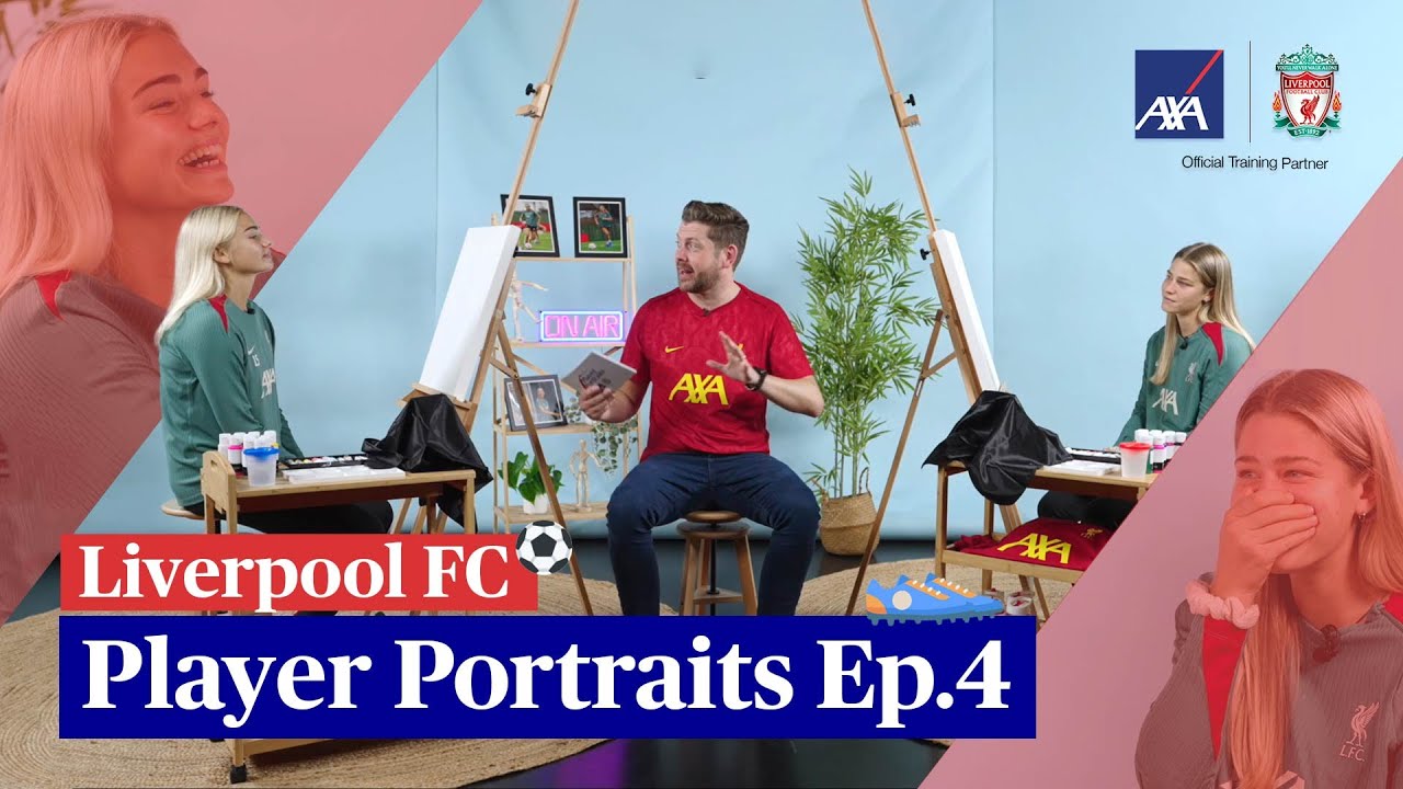 Liverpool FC Player Portraits Ep.4 | Sofie Lundgaard & Marie Höbinger Painting Challenge | AXA UK
