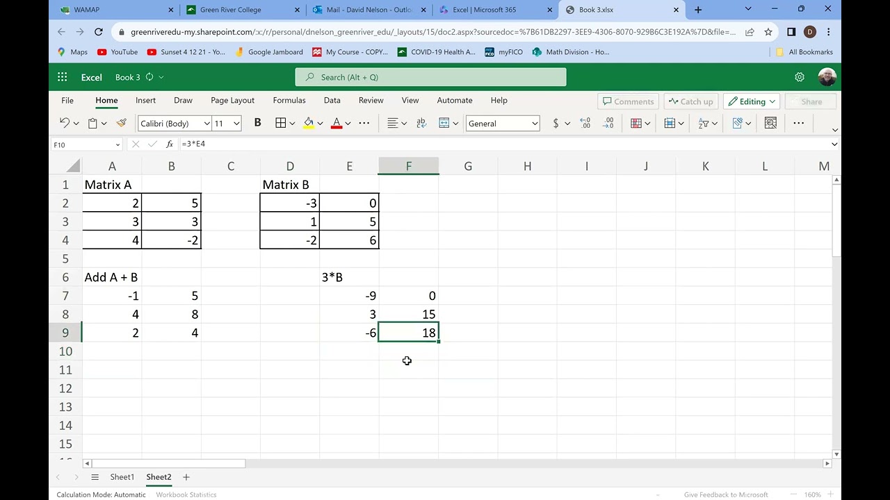 Addition/Subtraction/Multiplying by a constant in Excel