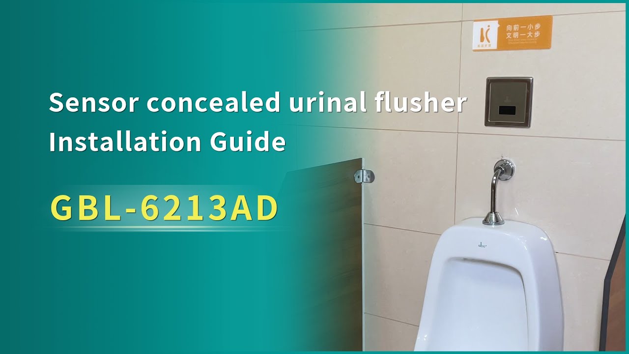 The installation guide of automatic sensor urinal flush valve- Upper inlet urinal.