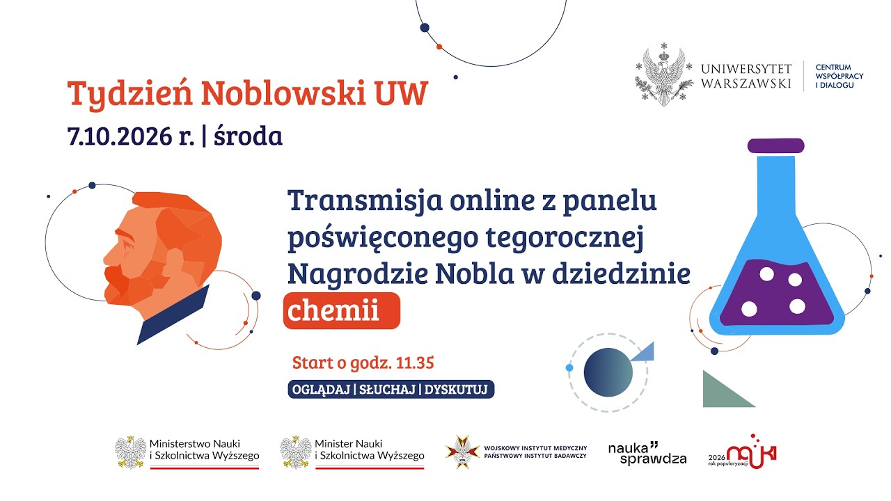 Tydzień Noblowski 2026: Nagroda Nobla w dziedzinie chemii