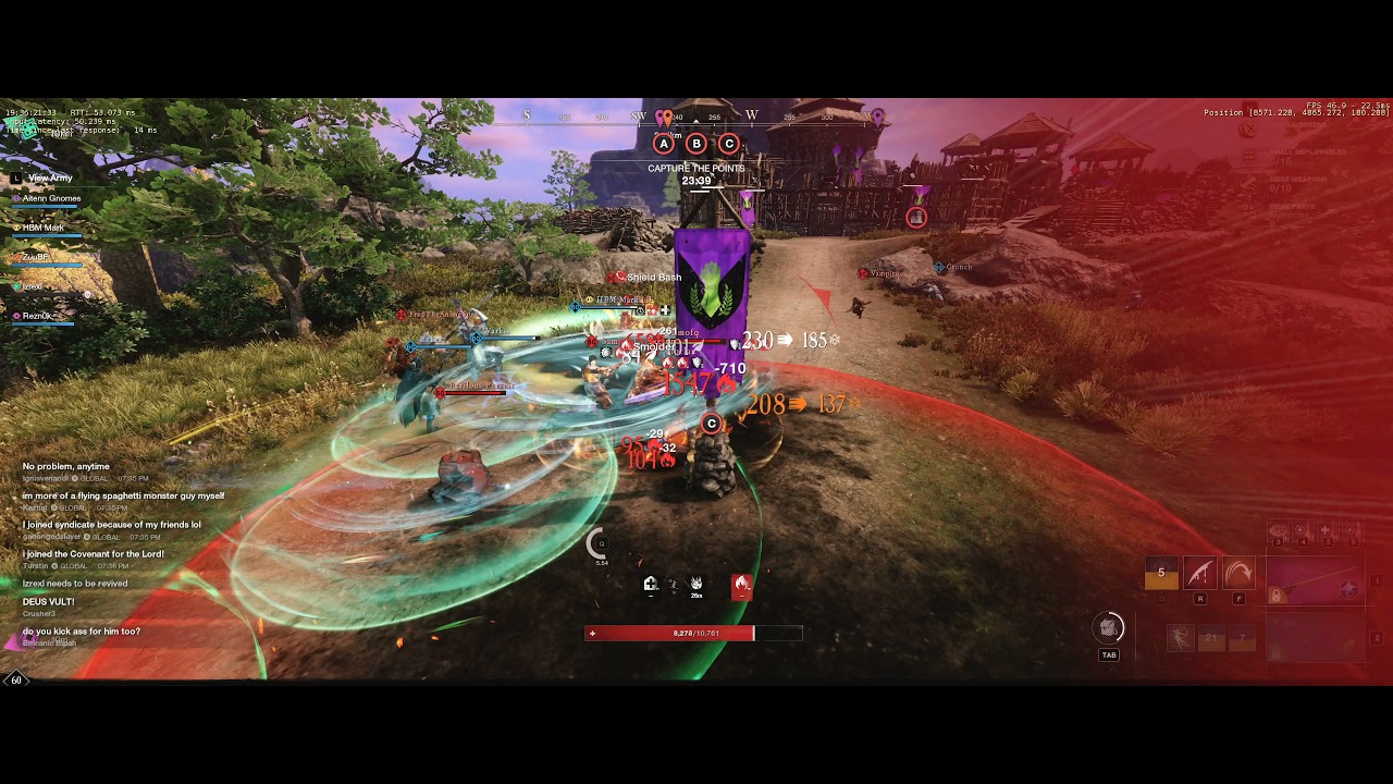 New World: 50v50 War - Everfall Attack  - Covenant vs Syndicate (Mag Mell)
