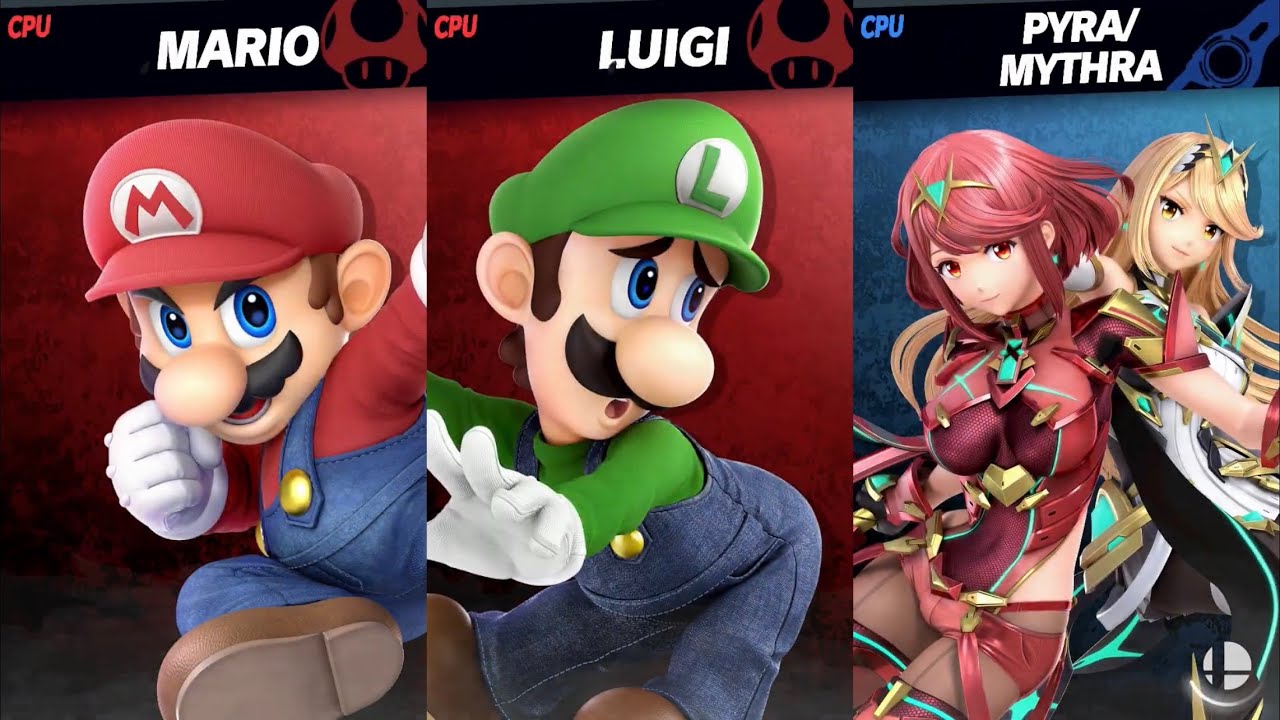 Super Smash Bros. Ultimate - Mario Bros vs Pyra/Mythra