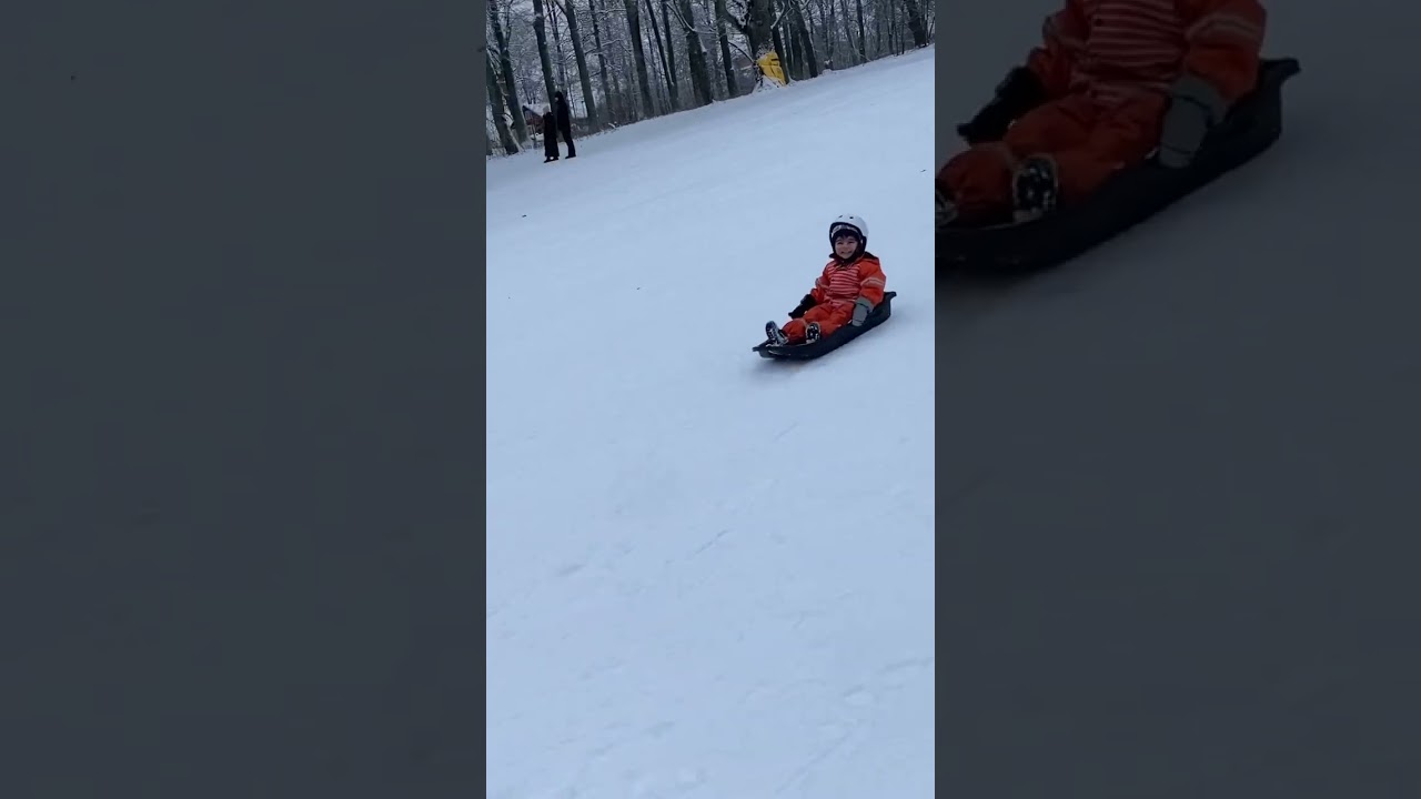 Emil &auml;lskar att &aring;ka pulka🛷❄️⛄️ #fyp #shorts #snow #ytshorts #cool