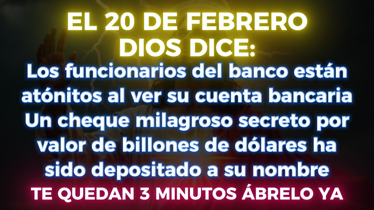 🤑🤑 DIOS DICE: LOS FUNCIONARIOS DEL BANCO ESTÁN ASOMBRADOS... UN CHEQUE SECRETO DE BILLONES