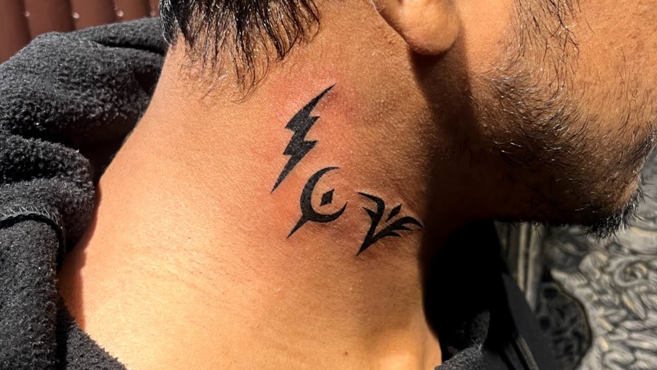 Trending Neck tattoos | Angel Tattoo Design Studio in Gurgaon | best tattoo shop near me 