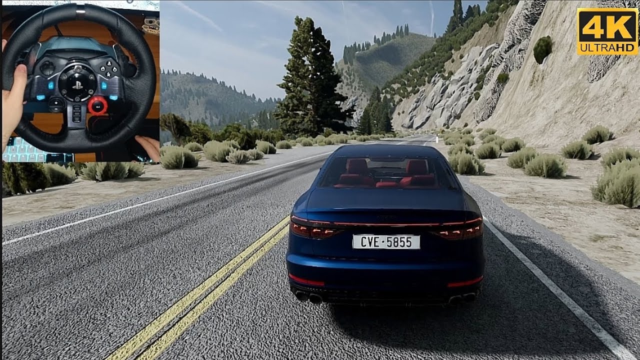 Audi S8 Drive &ndash; Pure Luxury Power | BeamNG.drive 4K Logitech G29