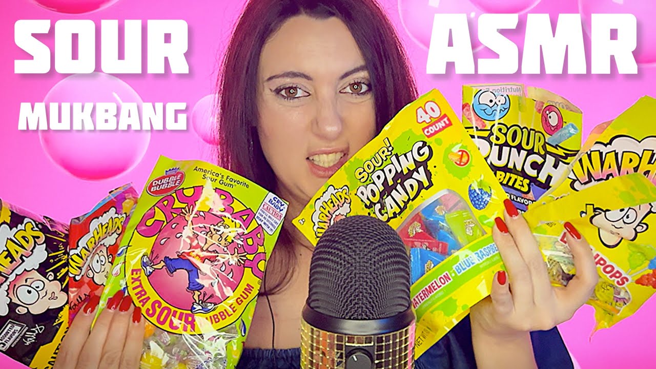 EXTREME SOUR CANDY ASMR MUKBANG 😖🍬 | Sour Candy Eating Sounds | No Talking ASMR