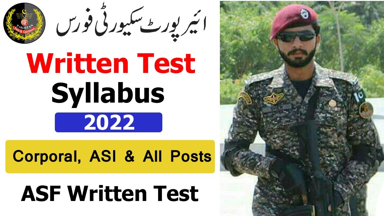 ASF Written Test Syllabus 2022 | ASF Written Test 2022 | ASF Written Test Preparation 2022