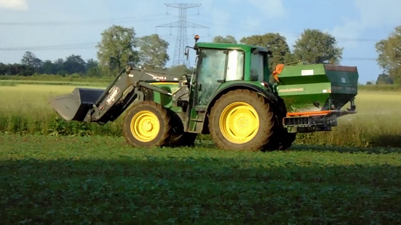 Apport d'engrais 2018 / John deere 6120 et Amazone ZA-M MAX