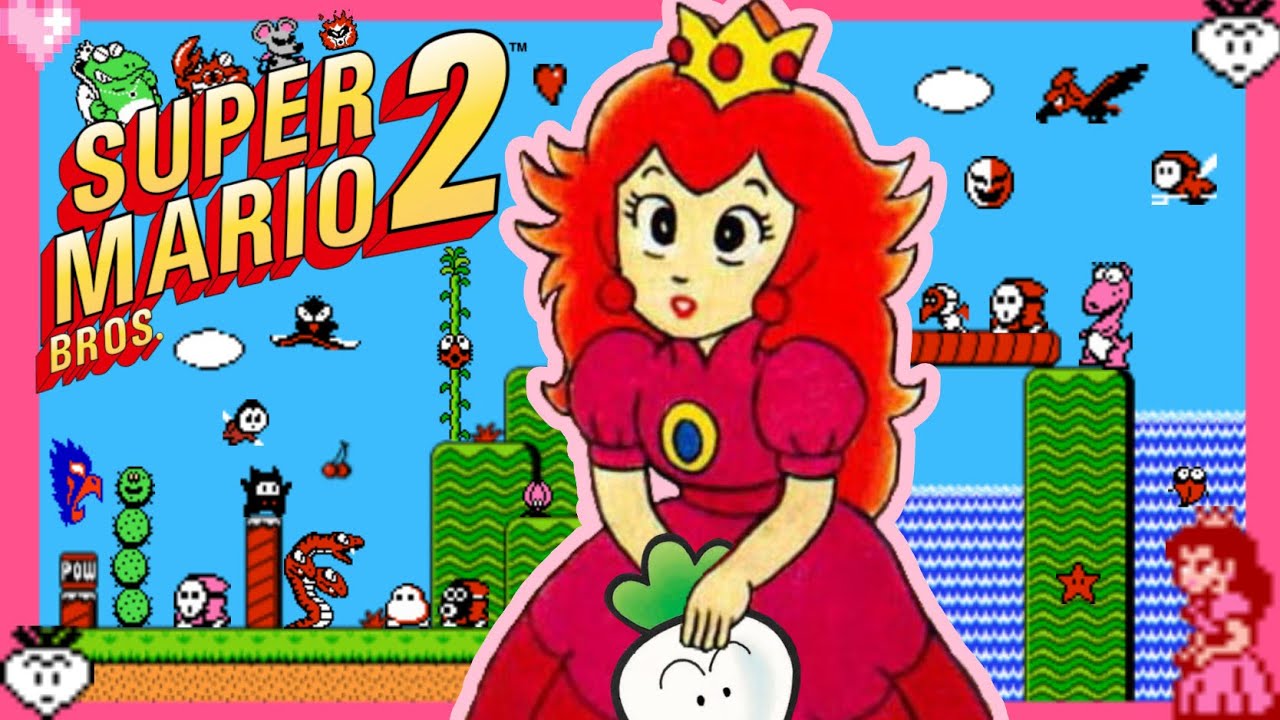 💗 Super Mario Bros. 2 NES - Peach Gameplay (Full Game Walkthrough) 💗