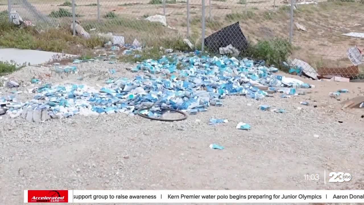 Trash surrounds abandoned cannabis grow areas in Cal City