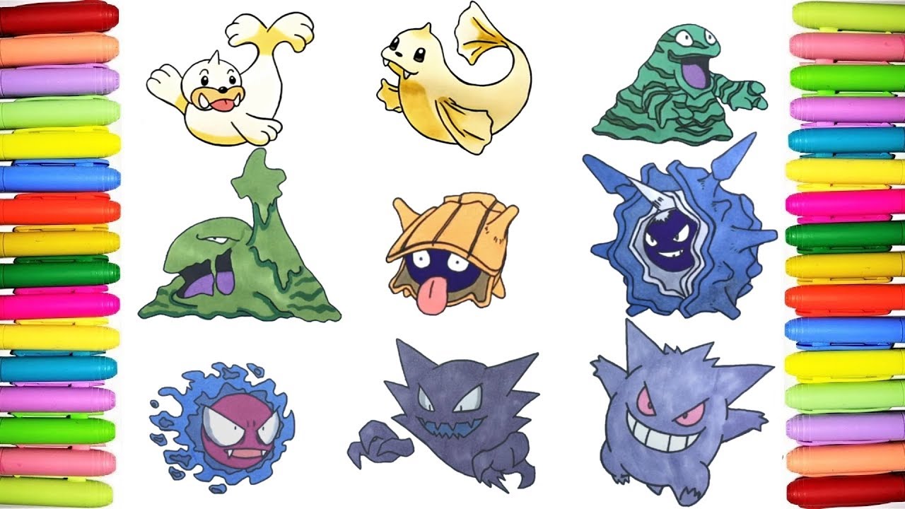 Pokemon shiny list coloring #86 to 94