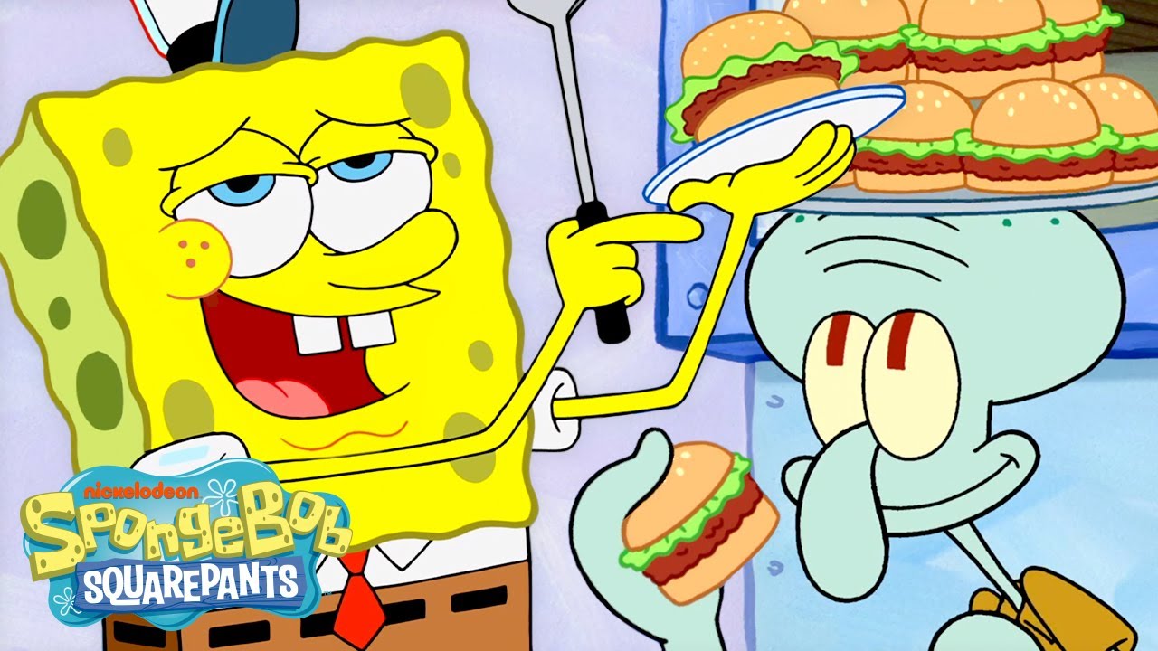 60 MINUTES of SpongeBob Working at the Krusty Krab! 🍔 | @SpongeBobOfficial