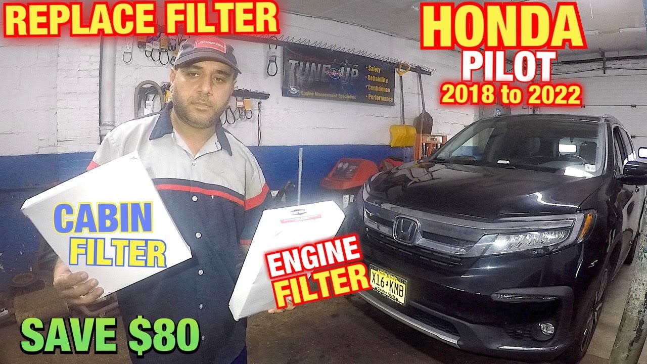 Replace Cabin and engine air filters on Honda Pilot 2018 to 2022 (DIY) Save good $80