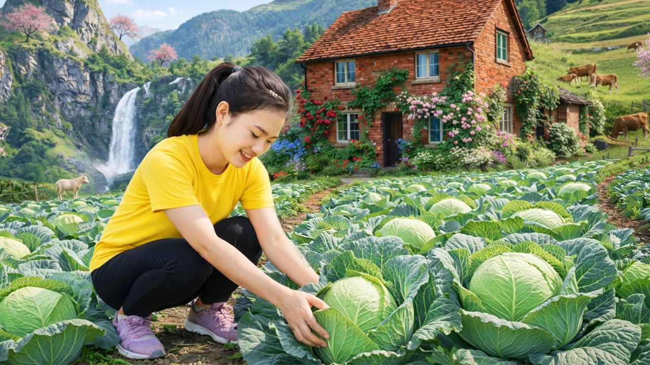 Harvest 1000Kg+ Cabbage and Other Vegetables to Sell – A Busy Farm Day | Thuy Countryside