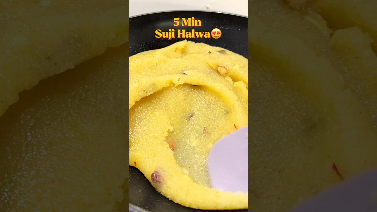 🍮 5-MIN SUJI HALWA RECIPE | RAVA SHEERA | INSTANT INDIAN SWEET DESSERT 🍯🔥