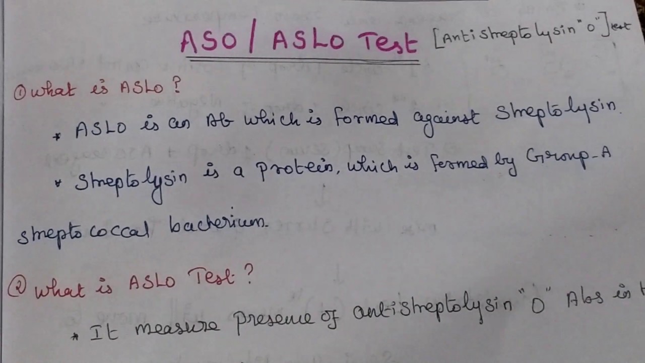 ASO / ASLO Test
