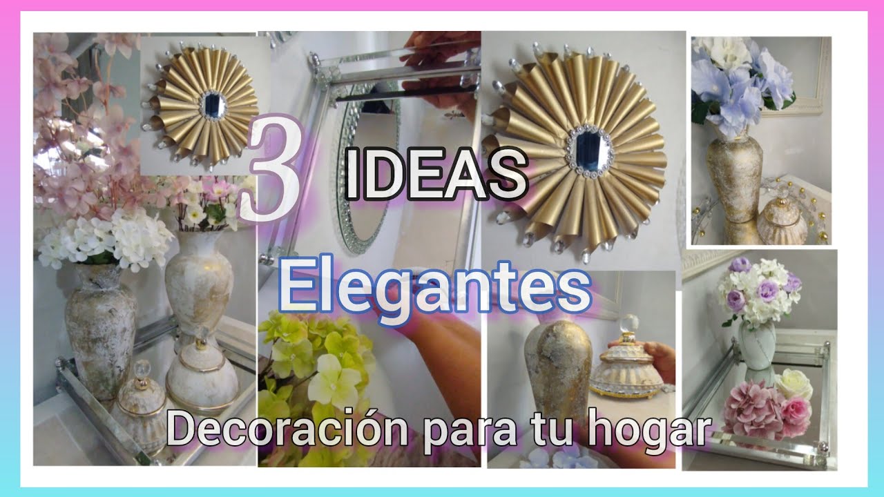 Mira cono hice estás ideas/  Decora tu hogar con estas Hermosas y elegantes #diy #decoracion #ideas