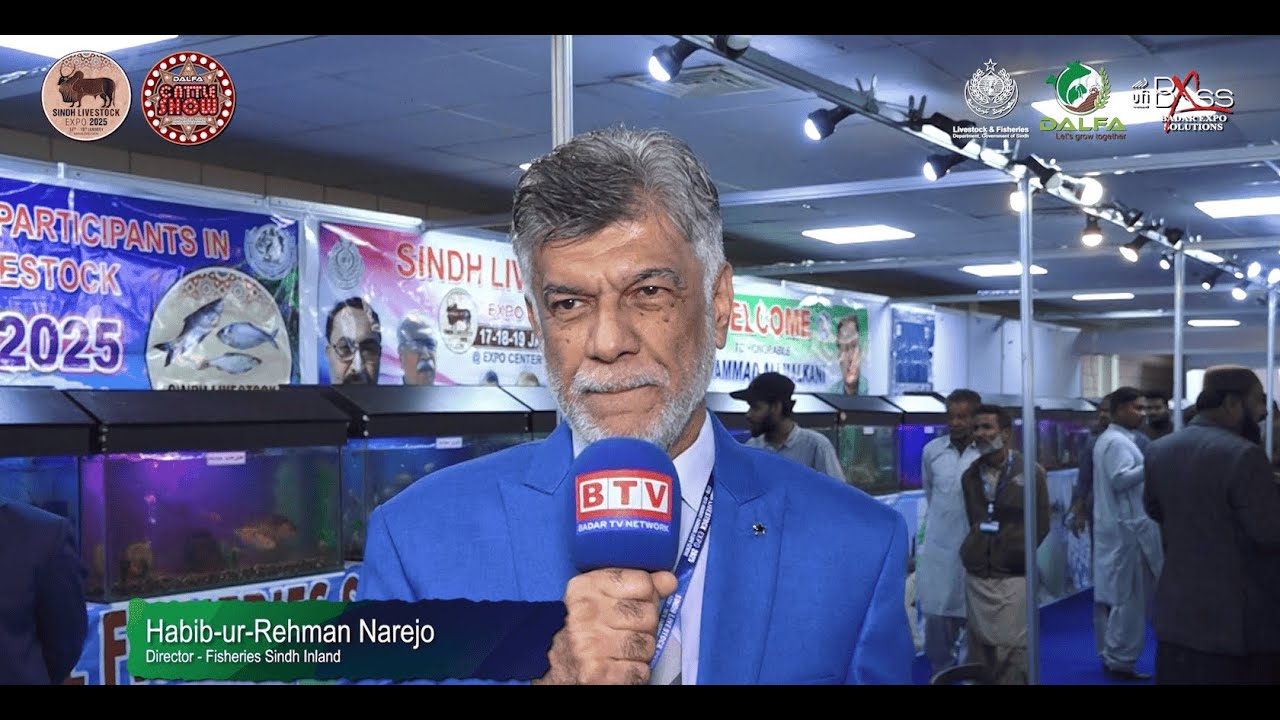 Habib-ur-Rehman Narejo, Director & Dr. Abdul Malik, Deputy Director  Fisheries at Sindh Live Expo