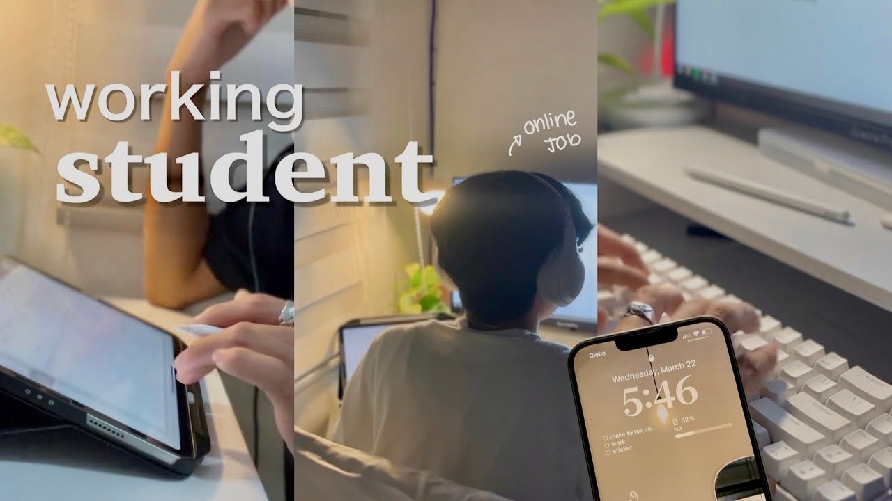 Full Time Student with 2 Online Jobs | A Day in my Life as a Working Student — PRODUCTIVE VLOG