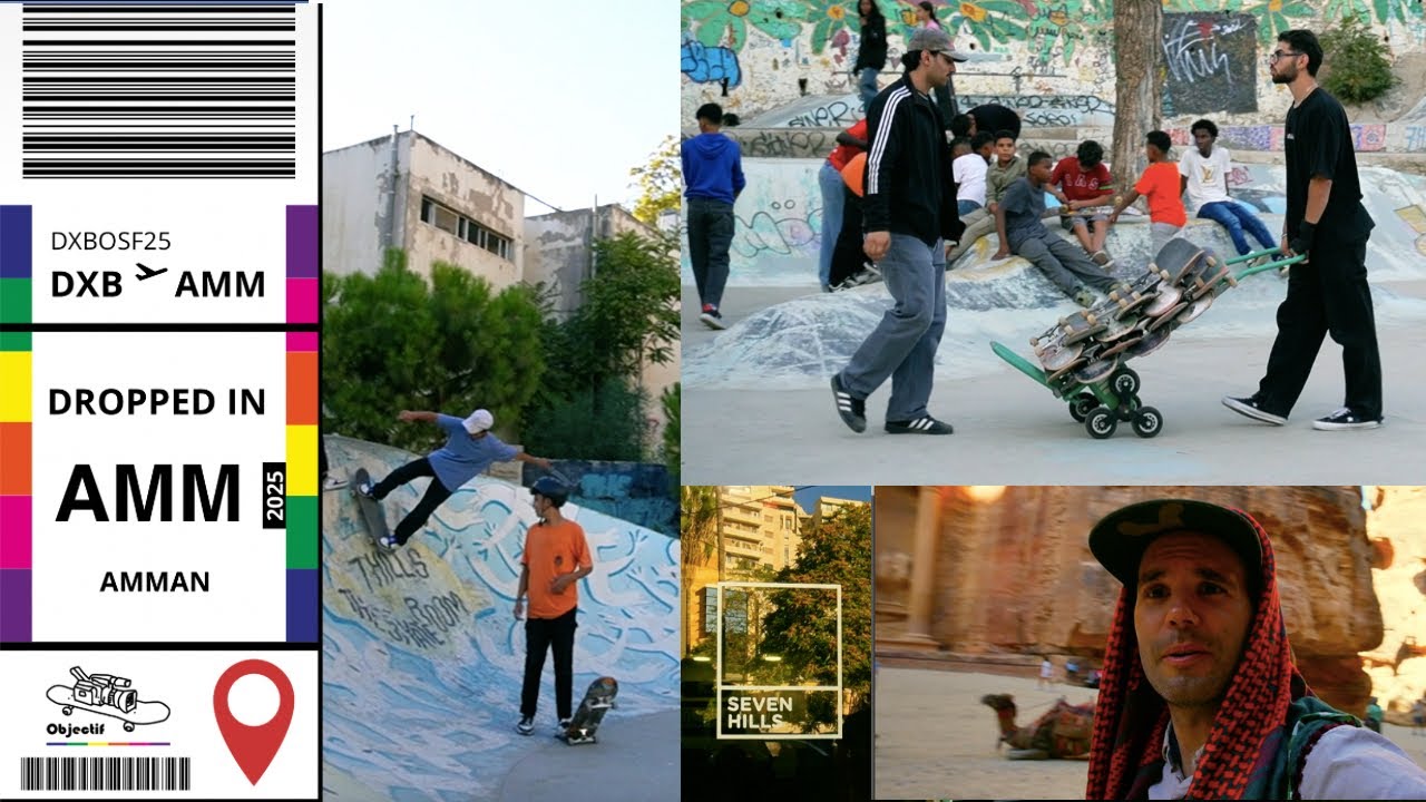 Skateboarding in Jordan, Dropped in Amman, session at 7 Hills skatepark and the local spots!