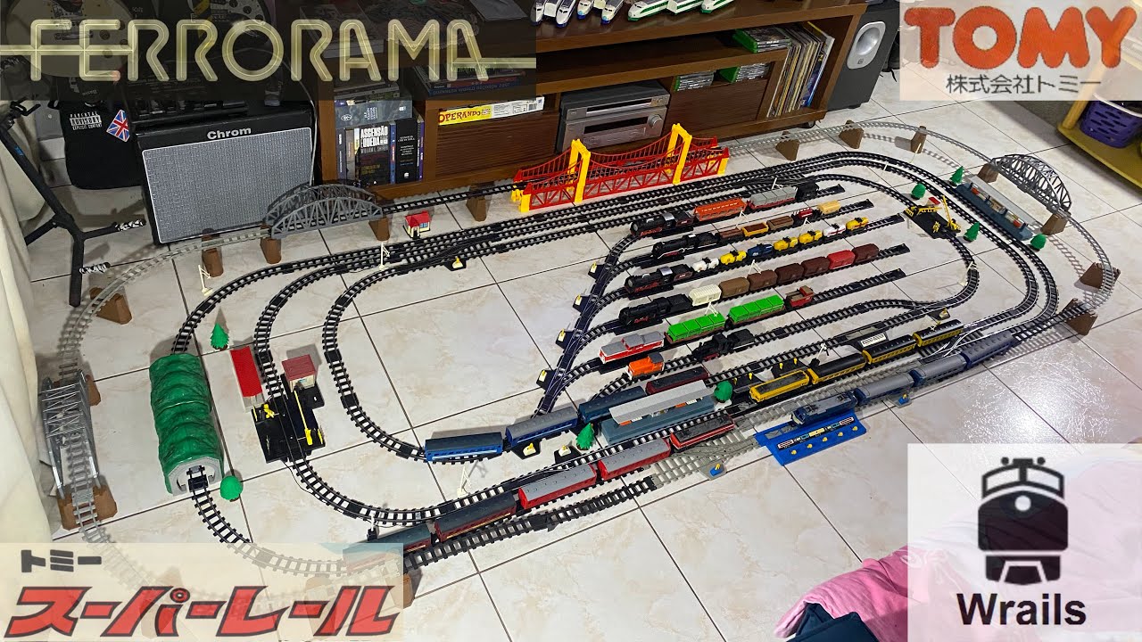 Ferrorama Estrela Tomy Super Rail Expressos com Locomotivas de Manobra DD 20 e Kraus em 4 Vias !
