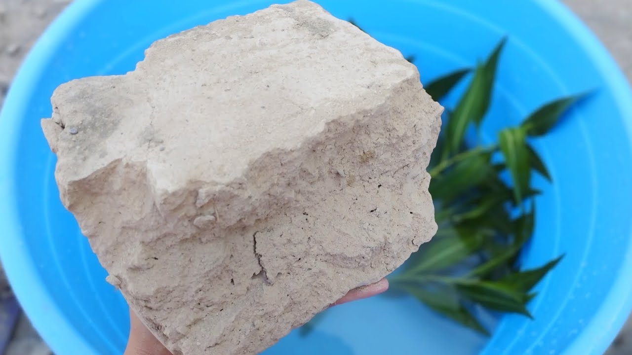 Soft Pure Clay Chunks Crumbling in Water 💦💦 Satisfying ASMR Video 