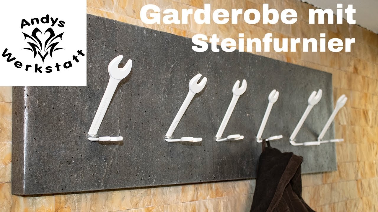 Garderobe mit Steinfurnier selber bauen - Steintime ModernStone