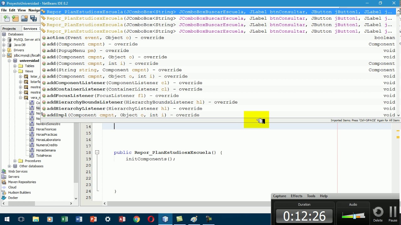 Semana 11: Realizando búsqueda de registros usando JComboBox.