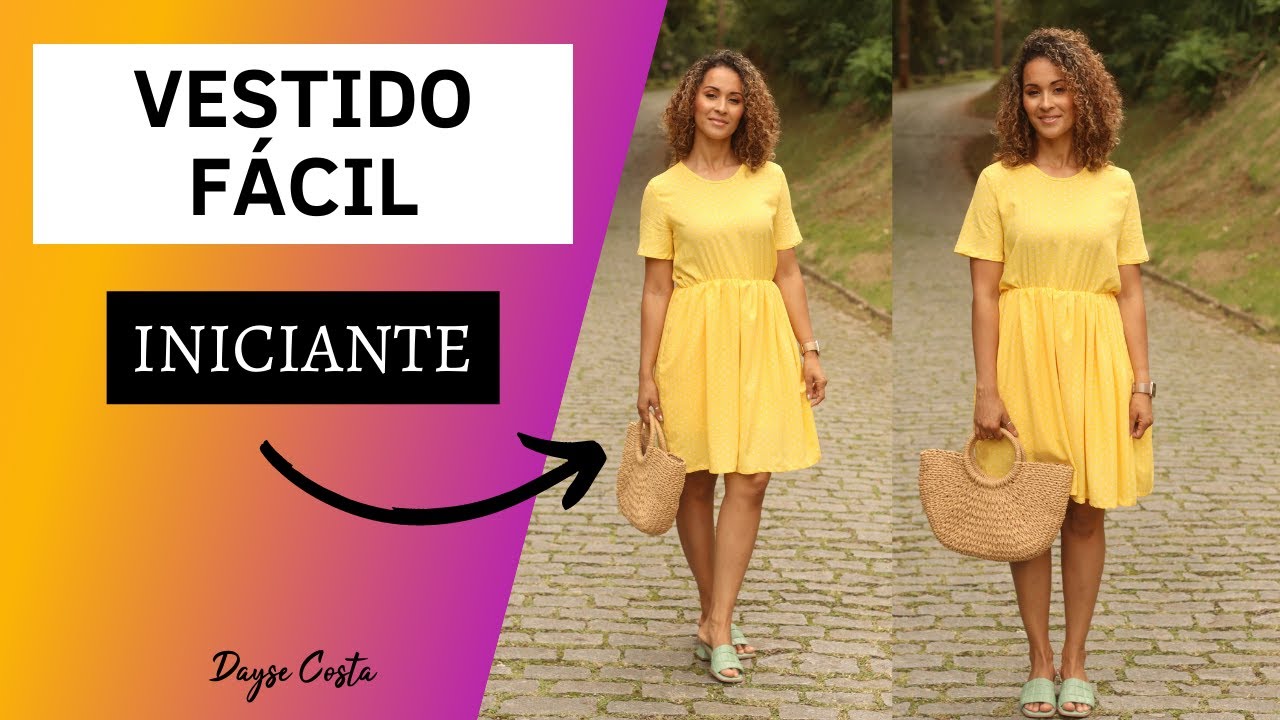 Vestido Básico Muito Fácil | Molde e Costura | EASY TO MAKE DRESS | Dayse Costa