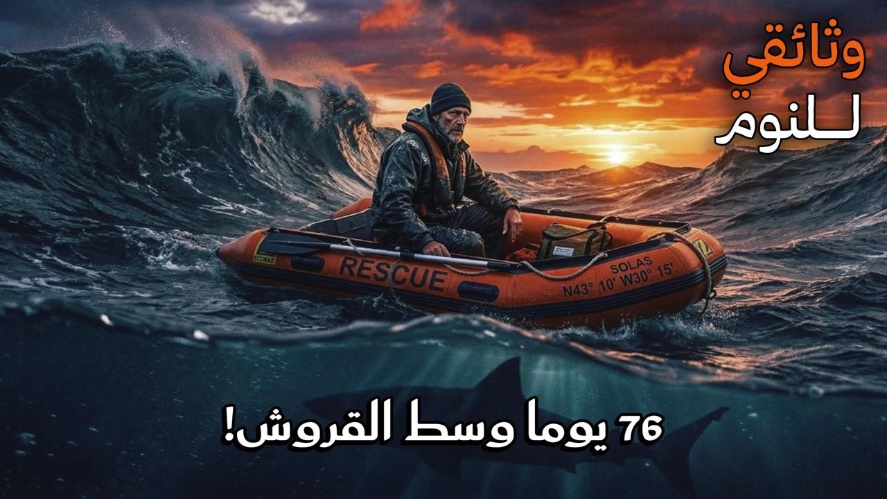 76 يوماً وسط القروش | قصة نجاة حقيقية | وثائقيات للنوم