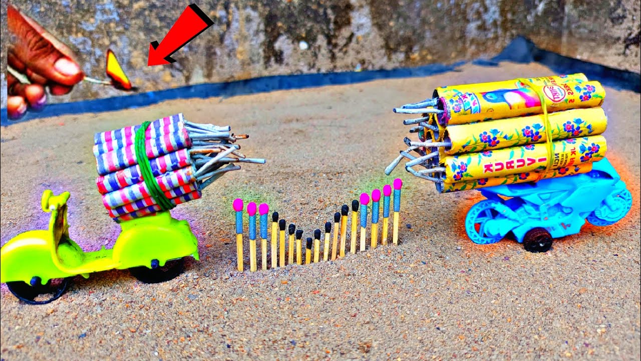 Lot Of Bijali Crackers Vs Matchstick Chain Reaction Domino 😱 | अब क्या होगा ? 
