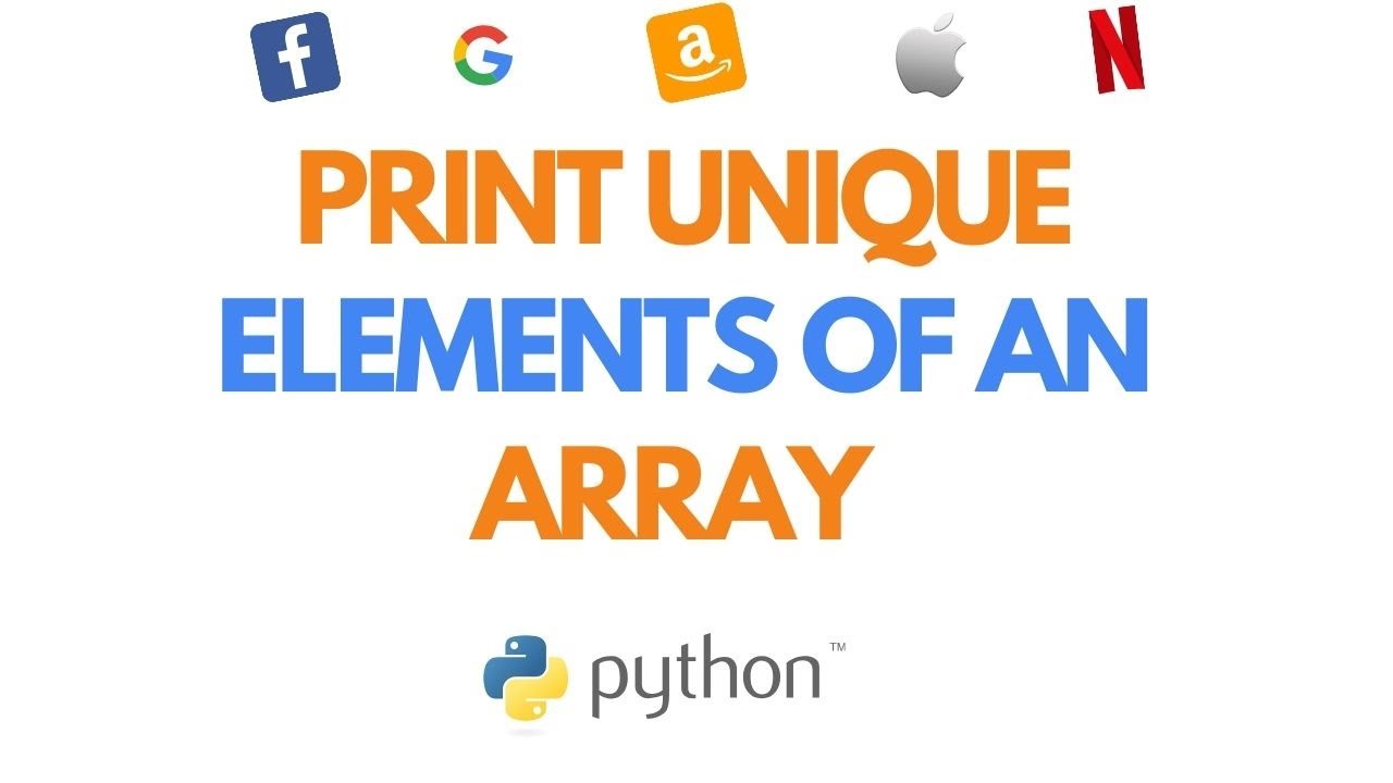 Print Unique Elements of an Array | Solution with O(n²) Time Complexity