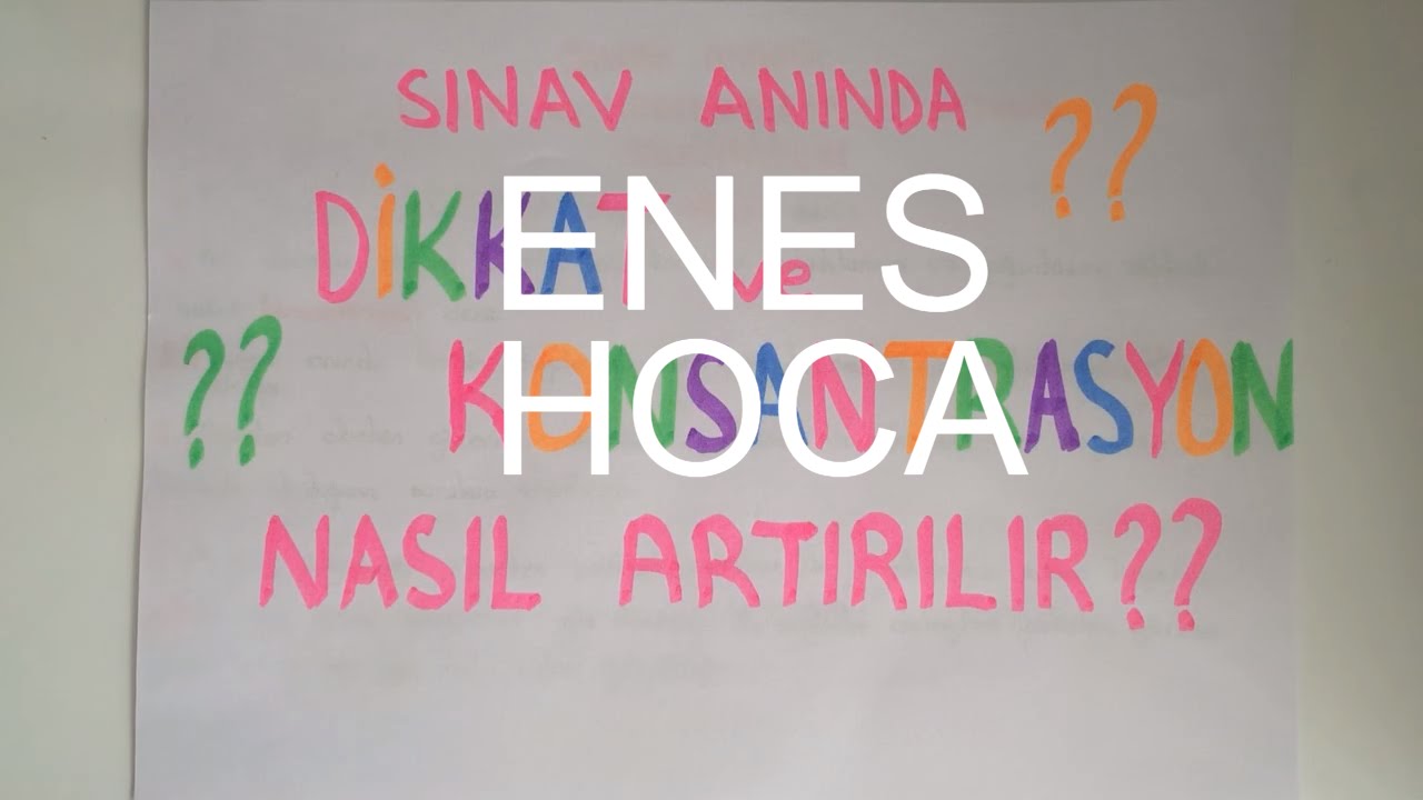 Sınav Anında DİKKAT ve KONSANTRASYON Nasıl Sağlanır?