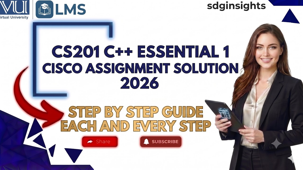 CS201 Cisco course Assignment 2  Solution Spring 2026 | Step-by-Step Guide | VU