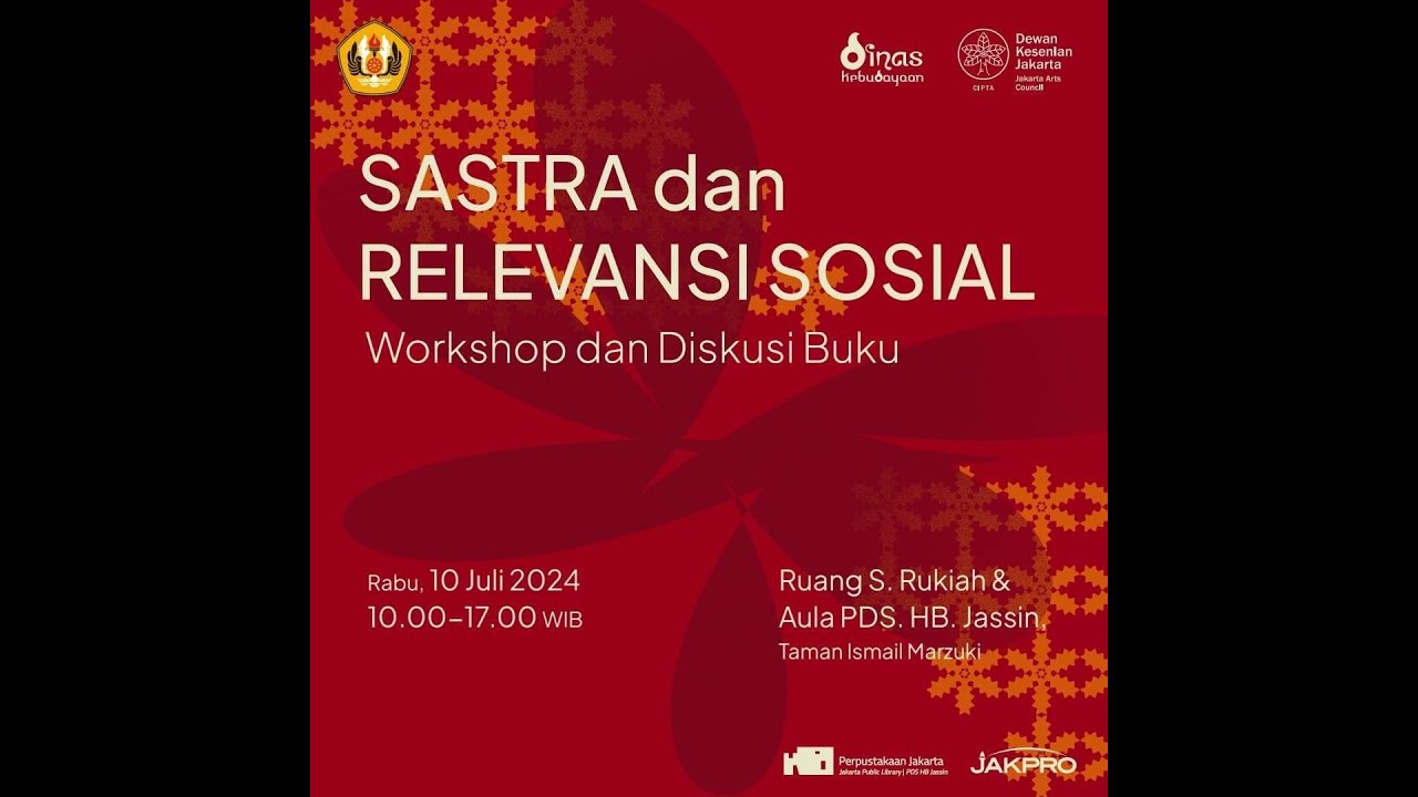 Sastra dan Relevansi Sosial: Workshop dan DIskusi Buku