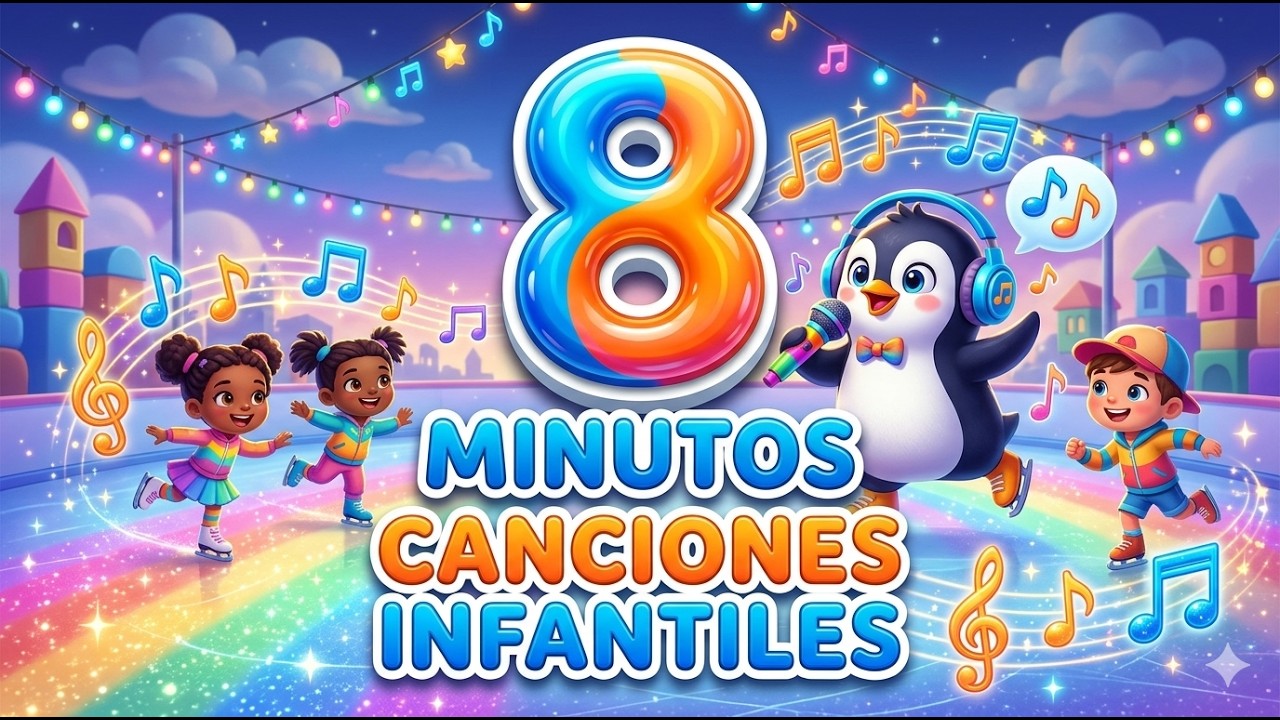 🎈 8 Minutos de Canciones Infantiles Divertidas 🎵 Música para Cantar y Bailar 👶🌟