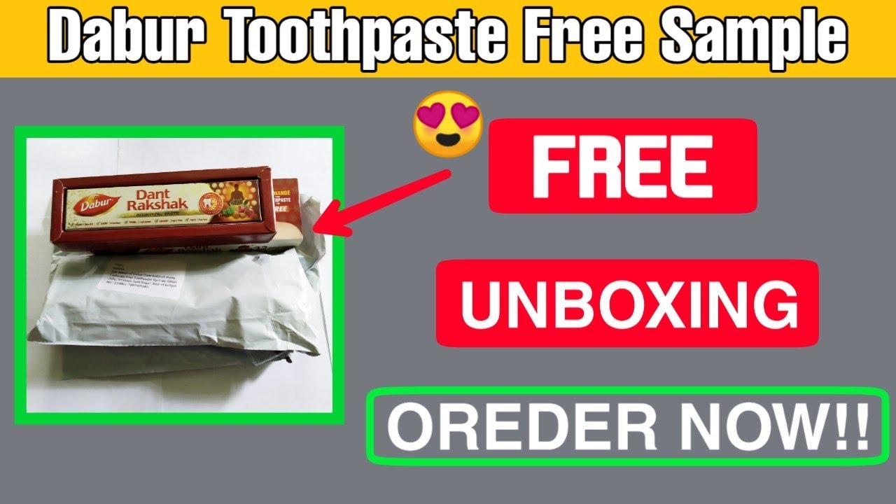 Dabur Toothpaste Free Sample Unboxing | Order Now 100% Delivary | Free earning tech
