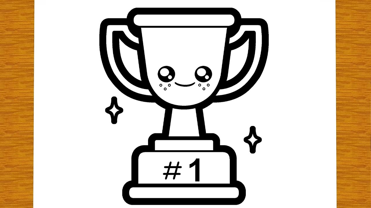 HOE TEKEN JE EEN LEUKE TROFEE | Gemakkelijke tekeningen