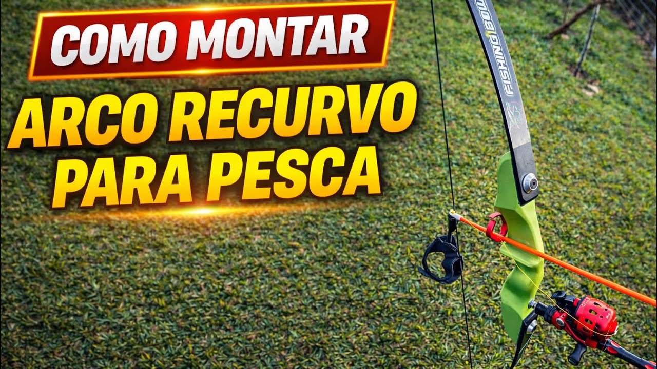 COMO MONTAR ARCO PARA PESCA 🎯 Spincast, Flecha e Teste de Potência na Água