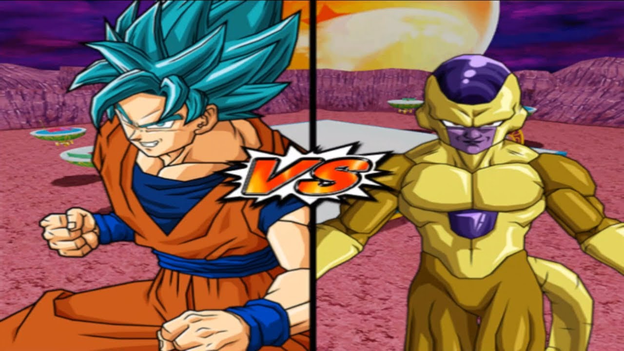 DBZ Budokai Tenkaichi 4 - Goku SSJB VS Golden Frieza