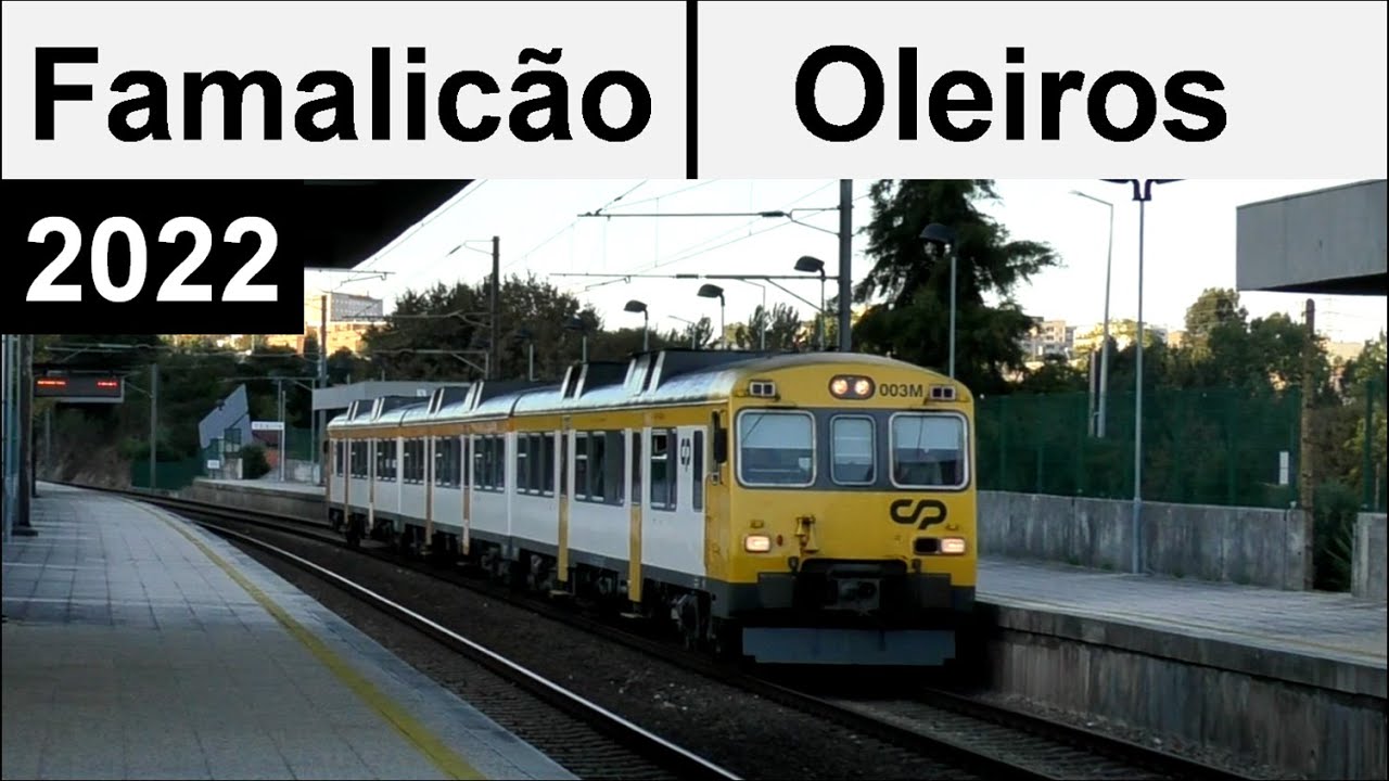 Estação de Famalicão & Apeadeiro de Oleiros  - Comboios de Portugal Trains + Station Announcements