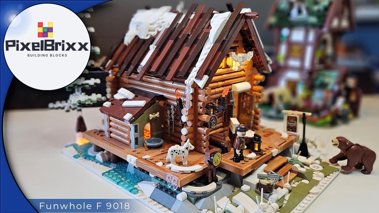 Light's on! Funwhole® 9018 : The Hunting Cabin | Speed Build | Presentation