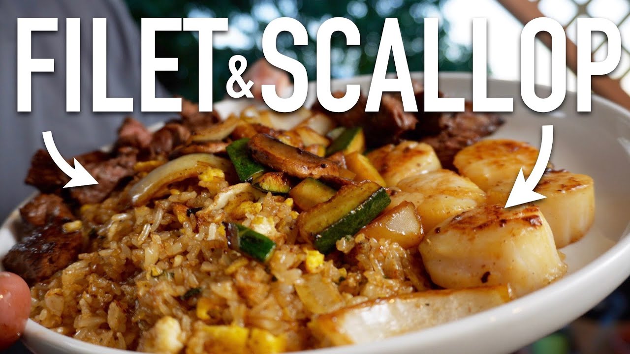 How to cook Hibachi | Filet and Scallops on a Blackstone grill
