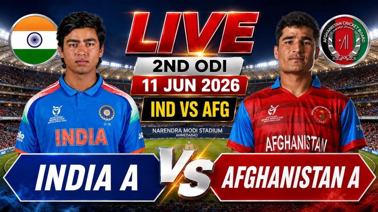 Live: India-A vs Afghanistan-A | 2nd Match | Live Cricket Score & Commentary 2nd Innings Last Overs