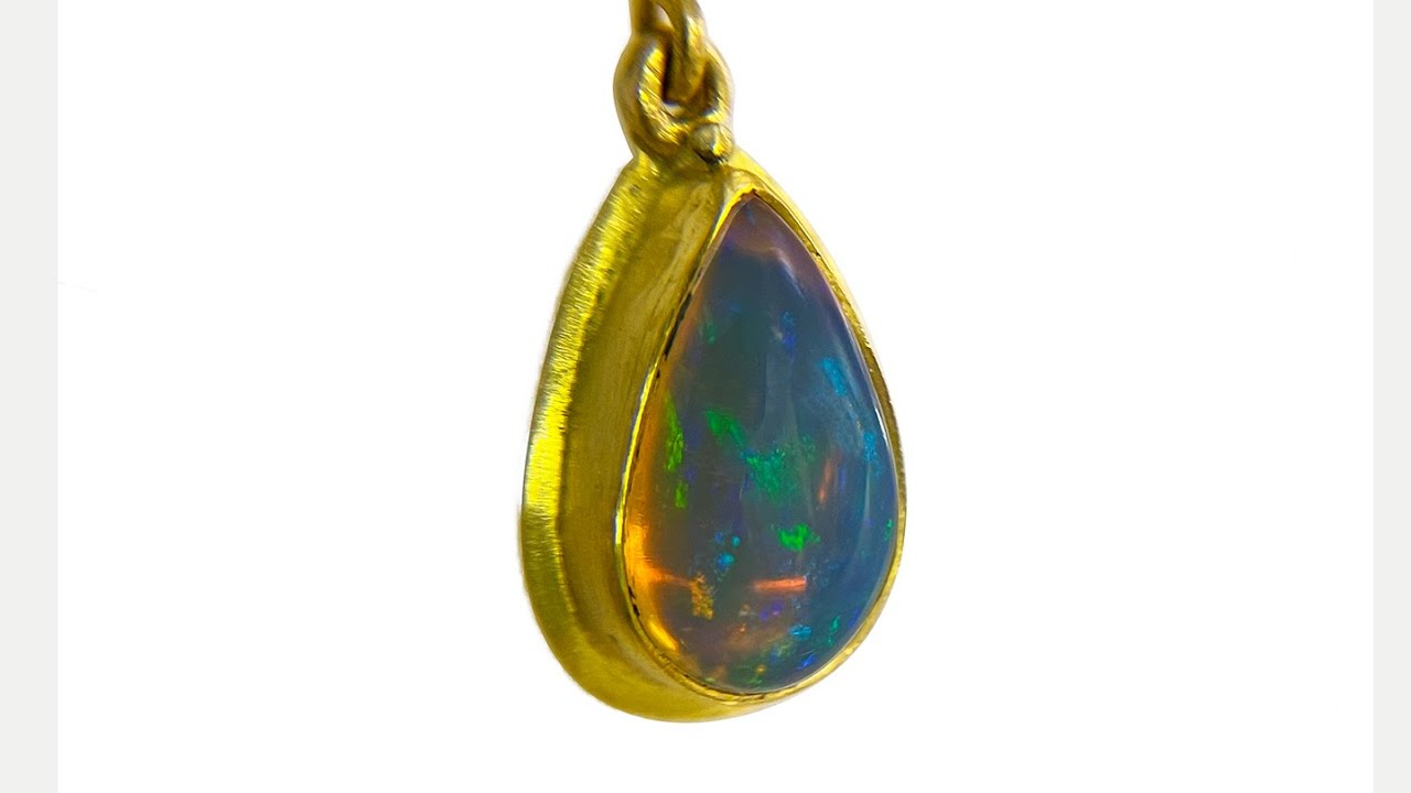 How to Bezel Set a Pear Shaped Cabochon Opal Using Glue