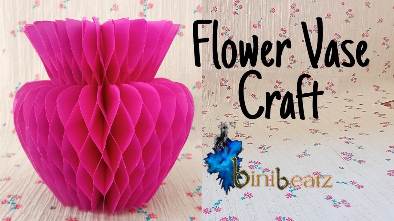 How to make Flower Vase in Honey Comb pattern | Easy Paper Flower vase Craft ideas | DIY Flower Vase