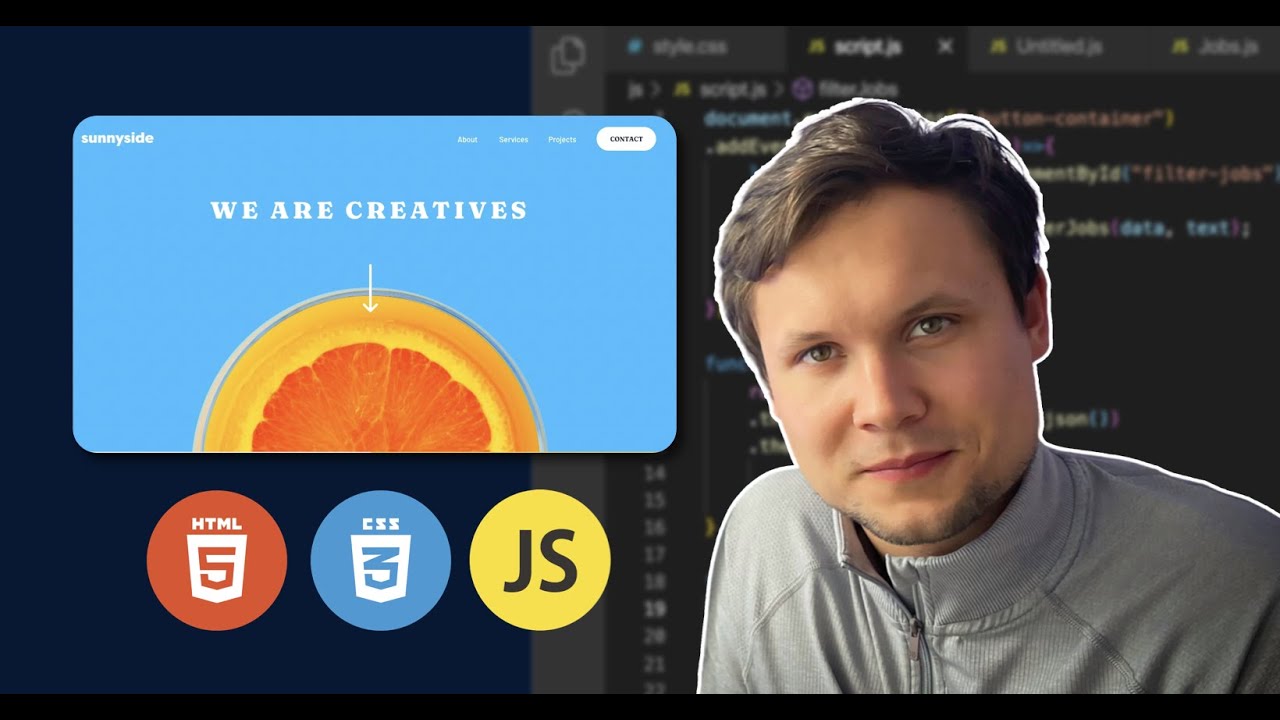 Build a Professional Landing Page worth $10k with HTML, CSS & JavaScript