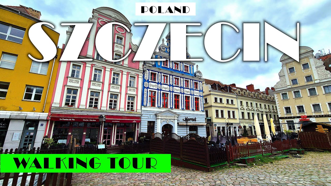 [4K] Experience the Beauty of Szczecin - City Center Walking Tour in Poland! SPACER PO SZCZECINIE