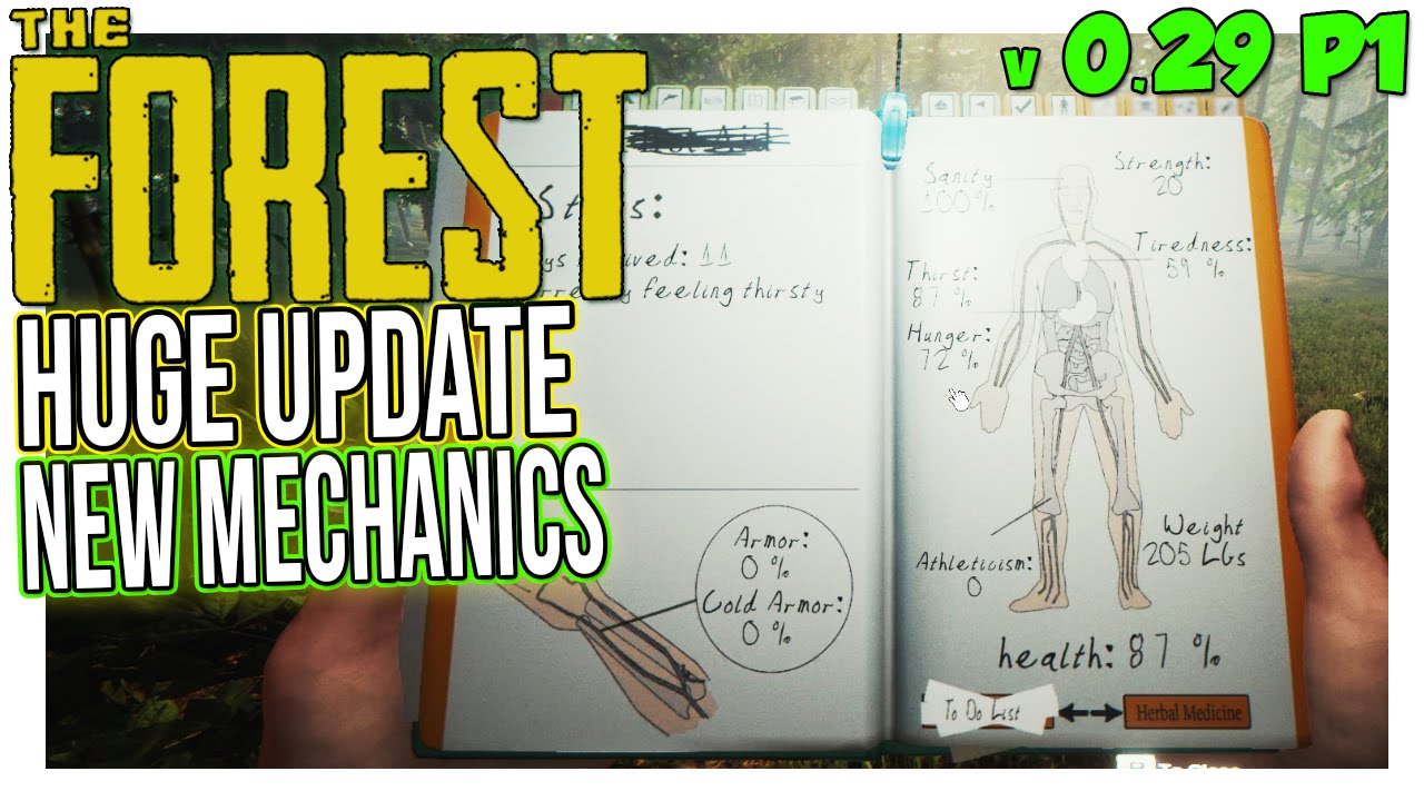 NEW GAMEPLAY MECHANICS! ATHLETICISM + STRENGTH - The Forest Gameplay Part 1 v0.29 UPDATE